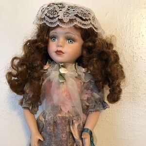 Real -like porcelain Irish girl doll